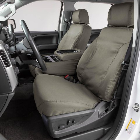 Covercraft 19-20 Ford F-150/19-22 Polycotton SeatSaver Custom Front Row Seat Covers - Misty Grey