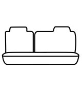 Covercraft 12 GMC Canyon Polycotton SeatSaver Custom Second Row Seat Covers - Charcoal thumbnail 2