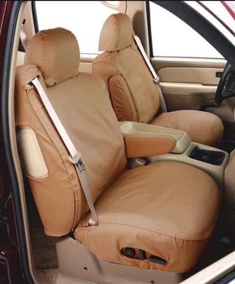 Covercraft 17-19 GMC Acadia Polycotton SeatSaver Custom Second Row Seat Covers - Charcoal thumbnail 2