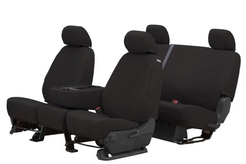 Covercraft 19-24 Chevrolet Silverado Polycotton SeatSaver Custom Second Row Seat Covers - Misty Grey thumbnail 3