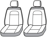 Covercraft 2023 Ford F-150 w/ Buckets Polycotton SeatSaver Custom Front Row Seat Covers - Charcoal thumbnail 2