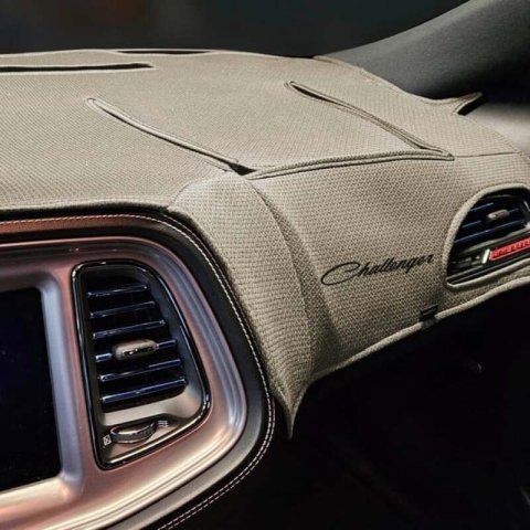 Covercraft 15-23 Dodge Challenger Limited Edition Custom Dash Cover with Dodge Challenger Logo