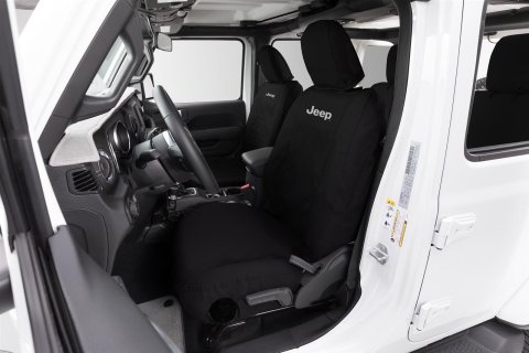 Covercraft 18-24 Jeep Wrangler JL 4dr 2-Row 60/40 Endura Jeep Logo SeatSaver Second Row Seat Covers
