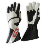 RaceQuip SFI-5 Gray/Black Large Long Angle Cut Glove thumbnail 6