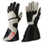RaceQuip SFI-5 Gray/Black Medium Outseam Angle Cut Glove thumbnail 5