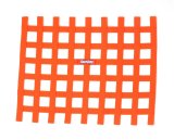 RaceQuip Orange Ribbon Window Net thumbnail 1