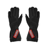 RaceQuip 356 Series 2 Layer Nomex Outseam Race Gloves SFI 3.3 / 5 All Black Small thumbnail 1