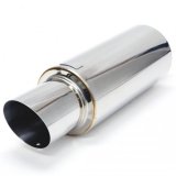BLOX Racing 63.5mm N1 304 SS Universal Exhaust Muffler w/ Straight Tip thumbnail 2