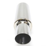 BLOX Racing 63.5mm N1 304 SS Universal Exhaust Muffler w/ Straight Tip thumbnail 4