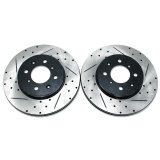 BLOX Racing 90-01 Acura Integra (Excl Type-R) Front Slotted & Drilled Rotors - Pair thumbnail 1