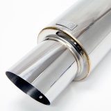 BLOX Racing 60.5mm Street Muffler - Angled Tip thumbnail 2