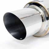 BLOX Racing 60.5mm Street Muffler - Angled Tip thumbnail 5