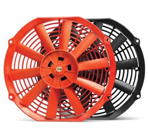 BLOX Racing 12inch Electric Slim Fan - Red thumbnail 1