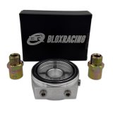 BLOX Racing Oil Filter Block Adapter Silver / For Oil Pressure / Oil Temperature thumbnail 2