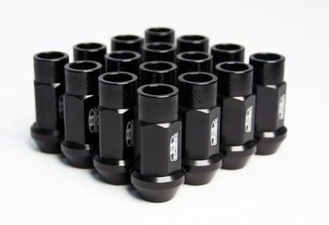 BLOX Racing Street Series Forged Lug Nuts - Black 12 x 1.5mm - Set of 20 (New Design) thumbnail 1