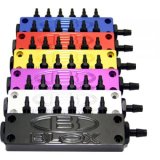 BLOX Racing Billet 6-Port Vacuum Manifold Kit - Black thumbnail 2