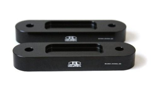BLOX Honda S2000 Racing Front 20mm Thick Spacer Bump Steer Kit - Black (Lowered 1in and more) thumbnail 1