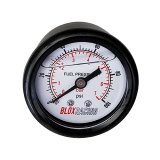BLOX Racing Liquid-Filled Fuel Pressure Gauge 0-100psi (White Face) thumbnail 1