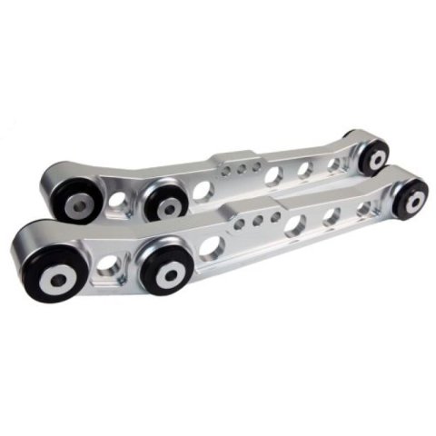 BLOX Racing V2 Billet Rear Lower Control Arms Poly Bushings 96-00 Honda Civic - Raw thumbnail 2