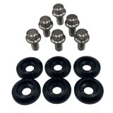 BLOX Racing New Fender Washers Kit M6 12pt - 6pc Large Diameter Black thumbnail 2