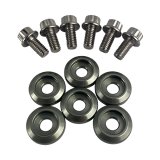 BLOX Racing New Fender Washers Kit M6 12pt - 6pc Large Diameter Gun Metal thumbnail 1