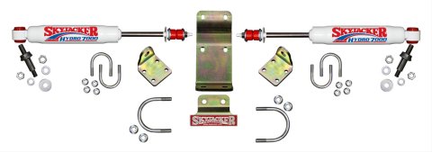 Skyjacker 2018 Jeep Wrangler JL - White Dual Steering Damper Kit