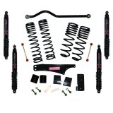 Skyjacker 2007-2018 Jeep Wrangler JK 2 Door 4WD Long Travel 3.5in-4in Lift Kit w/Black Max Shocks thumbnail 2