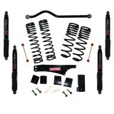 Skyjacker 2007-2018 Jeep Wrangler JK 2 Door 4WD Long Travel 3.5in-4in Lift Kit w/Black Max Shocks thumbnail 3