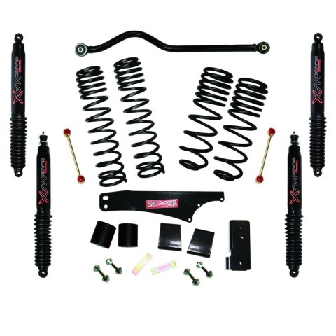 Skyjacker 2007-2018 Jeep Wrangler JK 4 Door 4WD Long Travel 3.5in-4in Lift Kit w/Black Max Shocks thumbnail 2