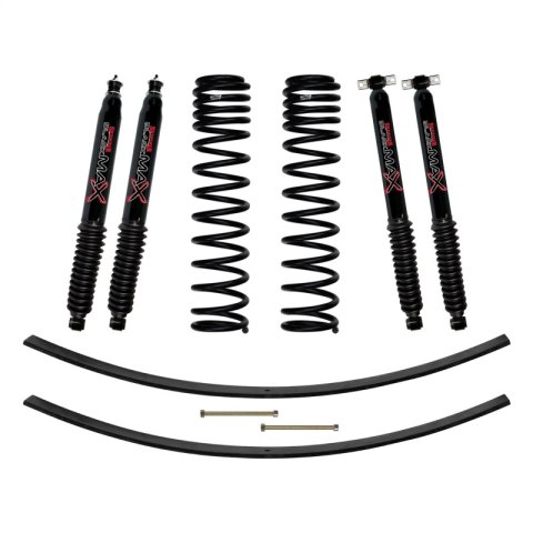 Skyjacker Jeep XJ 3in FR Dual Rate Long Coil Suspension Lift Kit w/RR Add-A-Leaf/Black Max Shocks thumbnail 2