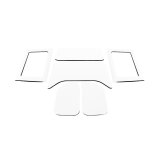 DEI 11-18 Jeep Wrangler JK 4-Door Boom Mat Complete Headliner Kit - 6 Piece - White thumbnail 2