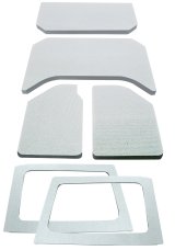 DEI 11-18 Jeep Wrangler JK 4-Door Boom Mat Complete Headliner Kit - 6 Piece - White thumbnail 7