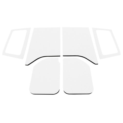 DEI 11-18 Jeep Wrangler JK 2-Door Boom Mat Complete Headliner Kit - 6 Piece - White thumbnail 2
