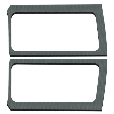 DEI 18-23 Jeep Wrangler JL 2-Door Boom Mat Rear Side Window Trim - 2 Piece - Gray thumbnail 2