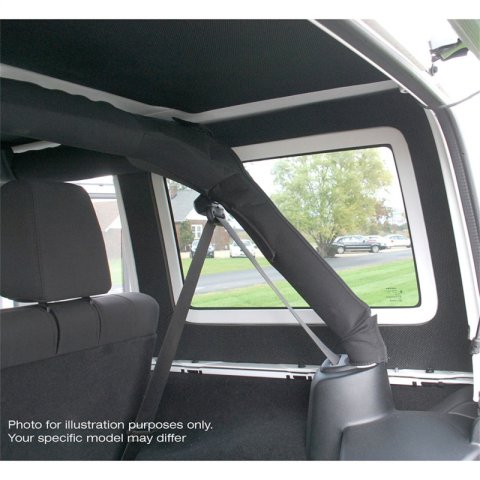 DEI 18-23 Jeep Wrangler JL 2-Door Boom Mat Rear Side Window Trim - 2 Piece - Gray thumbnail 3