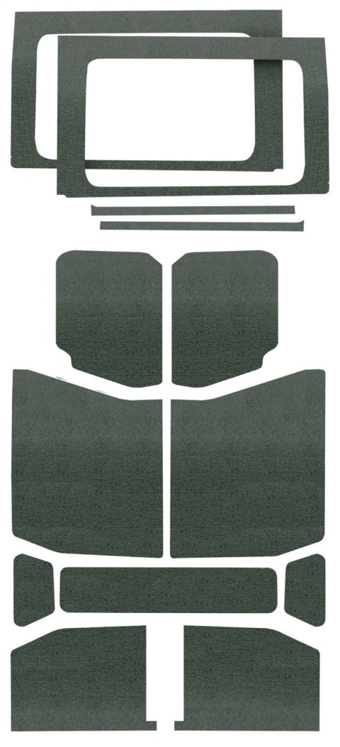 DEI 18-23 Jeep Wrangler JL 4-Door Boom Mat Complete Headliner Kit - 13 Piece - Gray thumbnail 7