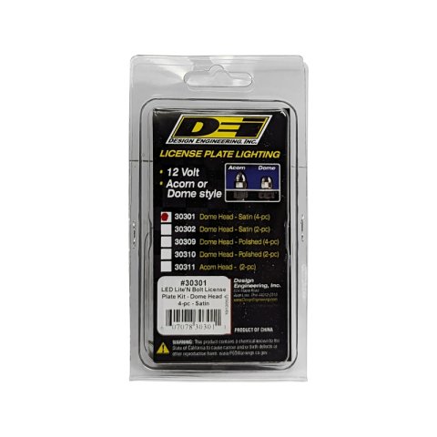 DEI LED LiteN Boltz License Plate Lighting Kit - Dome Head - 4pc - Satin thumbnail 3