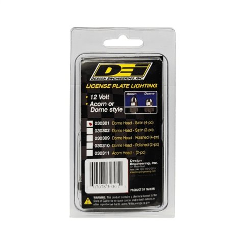 DEI LED LiteN Boltz License Plate Lighting Kit - Dome Head - 4pc - Satin thumbnail 5