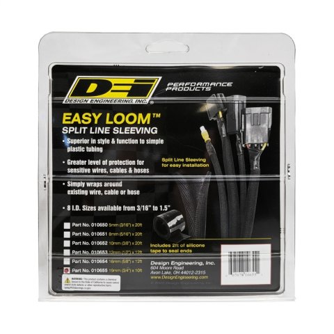 DEI Split Wire Sleeve Easy Loom 19mm-3/4in x 10 Black thumbnail 5
