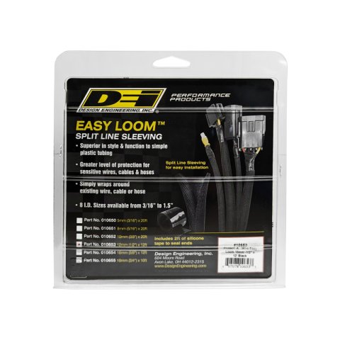 DEI Split Wire Sleeve Easy Loom 13mm-1/2in x 12 Black thumbnail 4