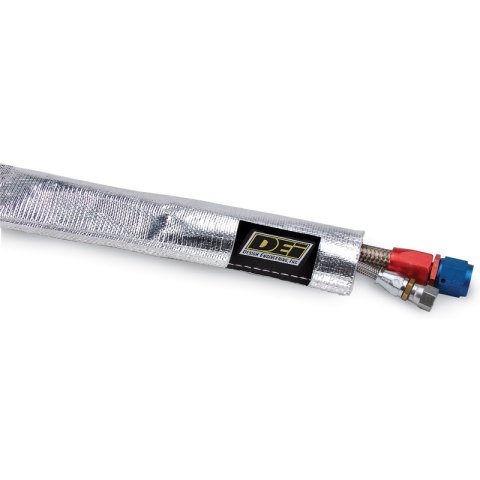 DEI Heat Sheath 1-1/4in I.D. x 3ft - Aluminized Sleeving - Sewn Edge thumbnail 2