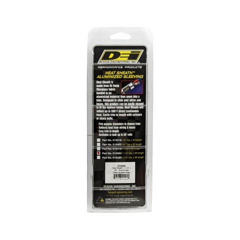 DEI Heat Sheath 1-1/4in I.D. x 3ft - Aluminized Sleeving - Sewn Edge thumbnail 5