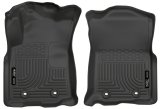 Husky Liners 2018 Toyota Tacoma Double Cab w/ Standard Trans WeatherBeater Black Front Floor Liners thumbnail 2