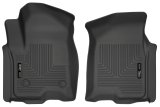 Husky Liners 2019 Chevrolet Silverado 1500 Crew Cab WeatherBeater Black Front Floor Liners thumbnail 1