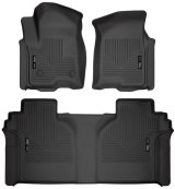Husky Liners 19-23 Chevrolet Silverado 1500 Crew Cab WeatherBeater Blk Front & 2nd Seat Floor Liners thumbnail 1