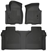 Husky Liners 19-23 Chevrolet Silverado 1500 Crew Cab WeatherBeater Blk Front & 2nd Seat Floor Liners thumbnail 2