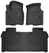 Husky Liners 19-23 Chevrolet Silverado 1500 Crew Cab WeatherBeater Blk Front & 2nd Seat Floor Liners thumbnail 3