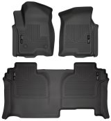 Husky Liners 19-23 GMC Sierra 1500 Double Cab Weatherbeater Black Front & 2nd Seat Floor Liners thumbnail 1