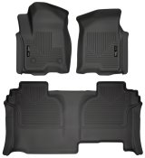 Husky Liners 19-23 GMC Sierra 1500 Double Cab Weatherbeater Black Front & 2nd Seat Floor Liners thumbnail 2