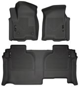 Husky Liners 19-23 GMC Sierra 1500 Double Cab Weatherbeater Black Front & 2nd Seat Floor Liners thumbnail 4